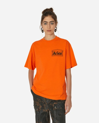 Shop Aries Temple T-shirt In Orange