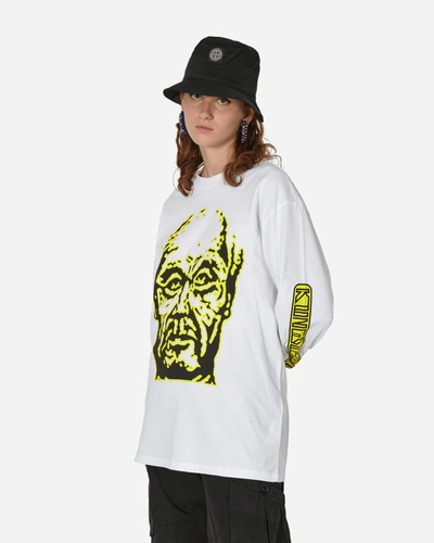 Shop Rayon Vert Wanted Longsleeve T-shirt In White