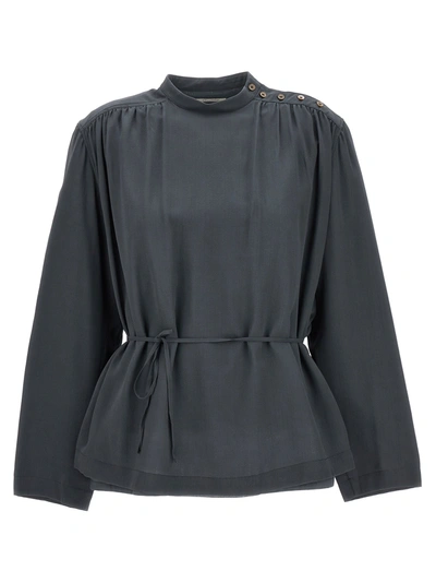 Shop Lemaire Soft Shirt, Blouse In Gray