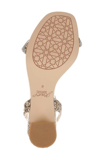 Jewel Badgley Mischka Gem Glitter Ankle Strap Sandal In Gold