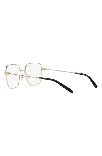 Shop Tory Burch 54mm Square Optical Glasses In Gold