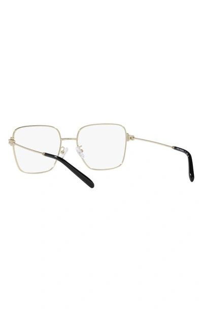 Shop Tory Burch 54mm Square Optical Glasses In Gold