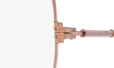 Shop Tory Burch 52mm Square Optical Glasses In Rose Gold