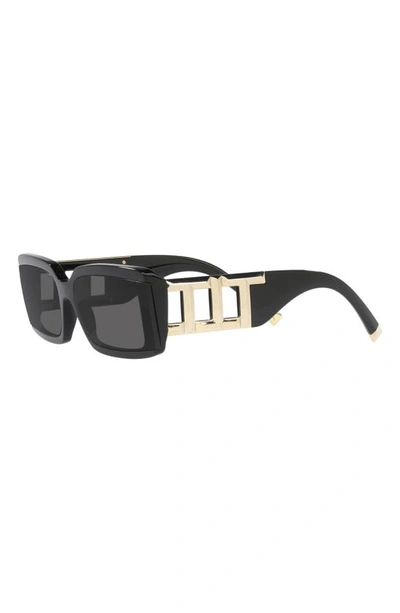 Tiffany & Co 62mm Oversize Rectangular Sunglasses In Black