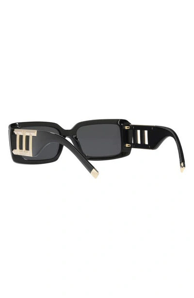 Shop Tiffany & Co 62mm Oversize Rectangular Sunglasses In Black