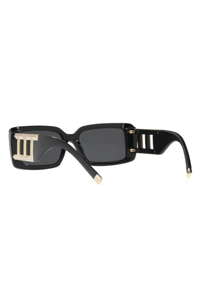 Tiffany & Co 62mm Oversize Rectangular Sunglasses In Black