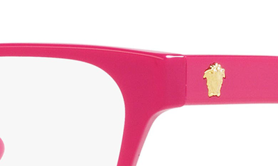 Shop Versace Kids' 45mm Rectangular Optical Glasses In Fuchsia