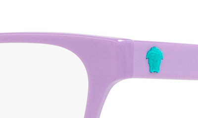 Shop Versace Kids' 45mm Rectangular Optical Glasses In Lilac