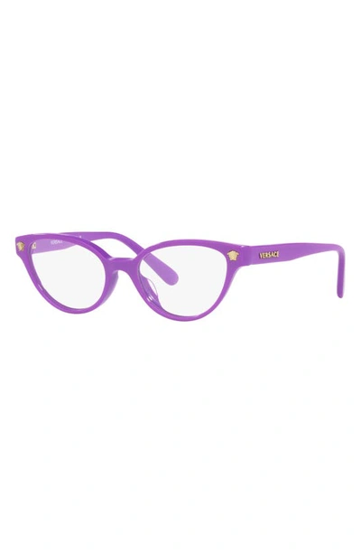 Shop Versace Kids' 47mm Cat Eye Optical Glasses In Violet