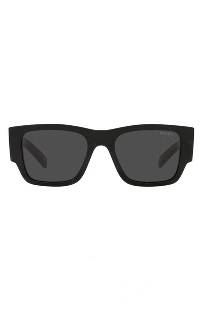 Shop Prada 54mm Square Sunglasses In Dark Grey