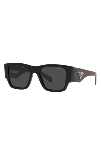 Shop Prada 54mm Square Sunglasses In Dark Grey