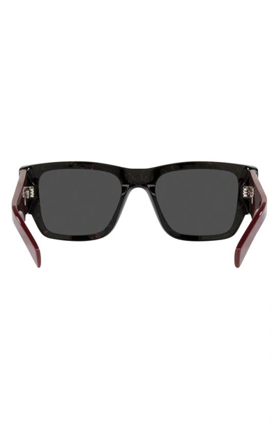 Shop Prada 54mm Square Sunglasses In Dark Grey