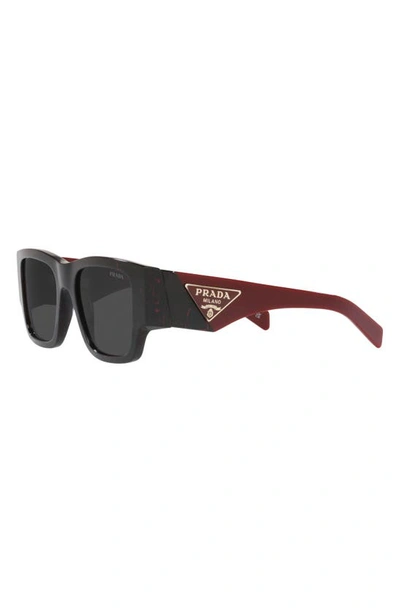 Shop Prada 54mm Square Sunglasses In Dark Grey