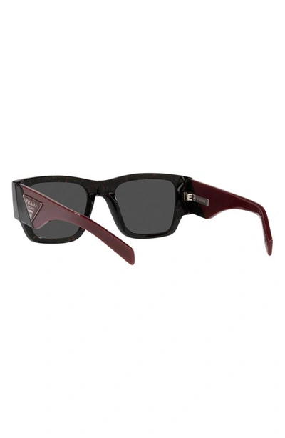 Shop Prada 54mm Square Sunglasses In Dark Grey