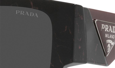 Shop Prada 54mm Square Sunglasses In Dark Grey