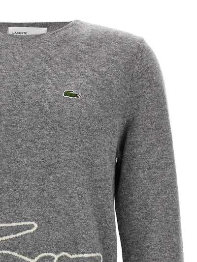 Shop Comme Des Garçons Comme Des Garcons Shirt X Lacoste Sweater In Gray