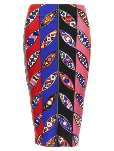 Shop Emilio Pucci 'girandole' Print Skirt In Multicolor