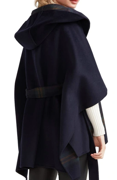 Belle & Bloom Jackson Landing Wool Blend Cape Coat In French Navy