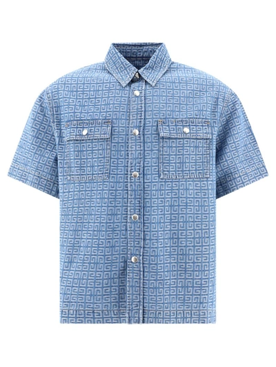 Shop Givenchy "4g" Shirt In Blue