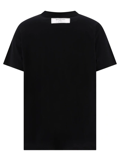 Shop Balmain "jolie Madame" T-shirt In Black