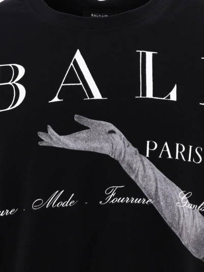 Shop Balmain "jolie Madame" T-shirt In Black