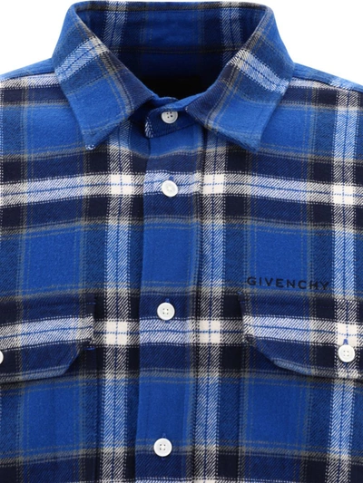 Shop Givenchy "lumberjack" Shirt In Blue