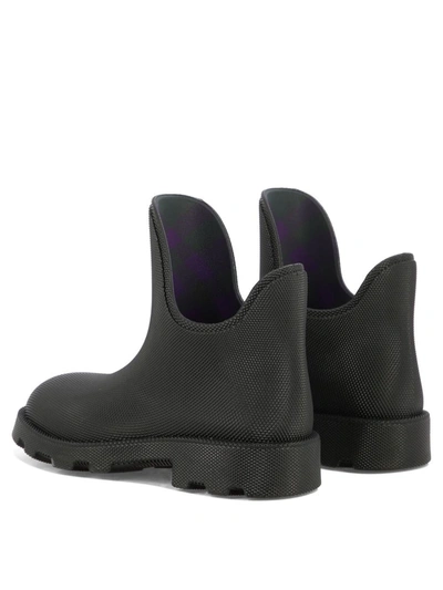 Shop Burberry "marsh" Ankle Boots In Black