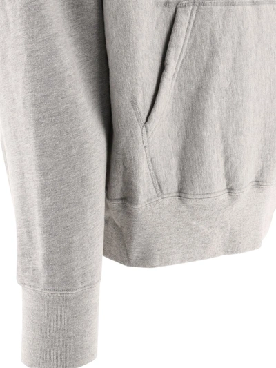 Shop Engineered Garments "raglan Hoodie Cp" Hoodie In Grey