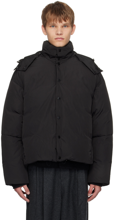 Shop Le17septembre Black Detachable Hood Down Jacket
