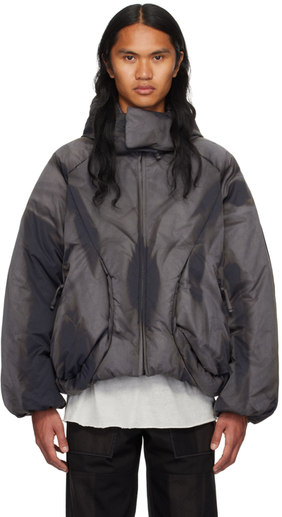 Shop Jiyongkim Gray Sun-bleached Down Jacket In Dark Grey