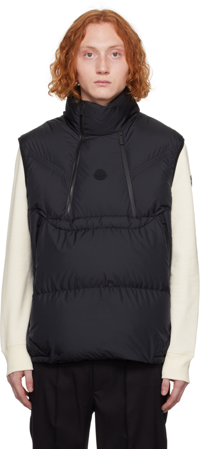 Shop Moncler Black Aire Down Vest In 999 Black