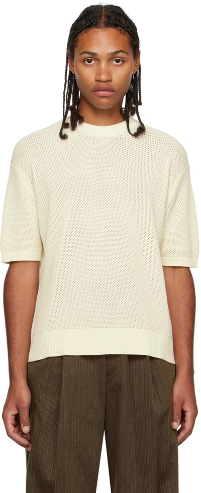 Shop Factor's Off-white Crewneck Sweater In Ivory