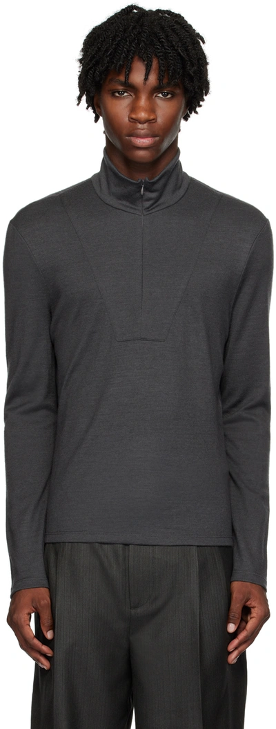 Shop Maiden Name Gray Bilal Sweater In Battleship Grey