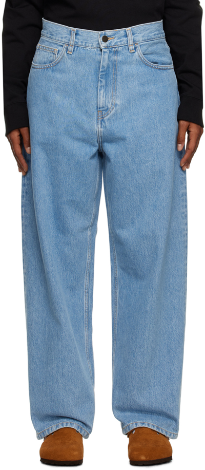 Shop Carhartt Blue Brandon Jeans In Blue Stone Bleached