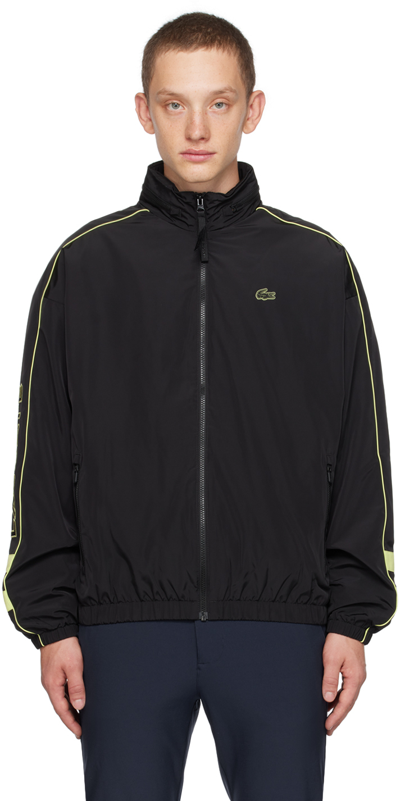 Shop Lacoste Black Contrast Jacket In 6vt