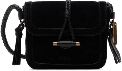 Shop Isabel Marant Black Vigo Flap Bag In Bkgo Black/gold