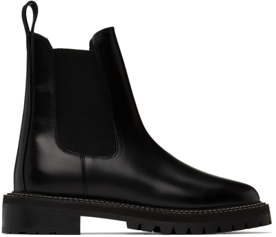 Shop Staud Black Dutch Chelsea Boots In Blk Black