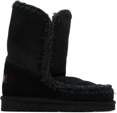 Shop Mou Black 24 Boots In Bkbk Black