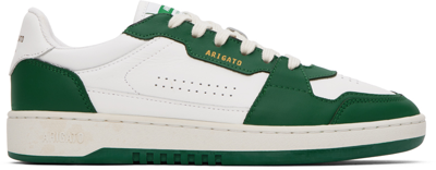 Shop Axel Arigato White & Green Dice Lo Sneakers In White/green