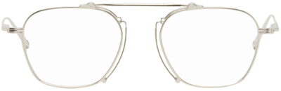 Shop Matsuda Silver M3129 Glasses In Palladium White