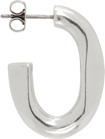 Shop Isabel Marant Silver Hoop Single Earring In 08si Silver