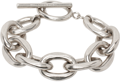Shop Isabel Marant Silver Cable Chain Bracelet In 08si Silver