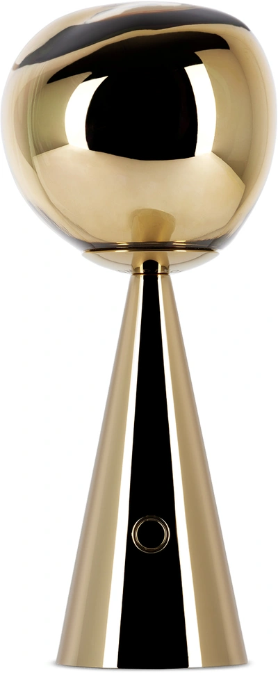 Tom Dixon Gold Melt Portable Table Lamp In Gold