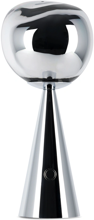 Shop Tom Dixon Silver Melt Portable Table Lamp