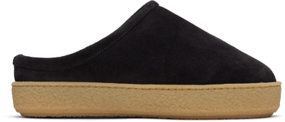 Shop Isabel Marant Black Fozee Slippers In 02fk Faded Black