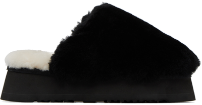 Shop Mou Ssense Exclusive Black Slippers In Bkbk Black