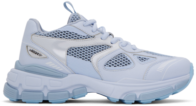 Shop Axel Arigato Blue Marathon Neo Sneakers In Light Blue/silver