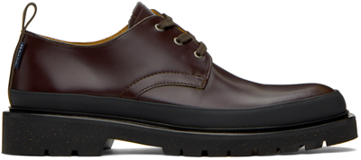 Shop Ps By Paul Smith Burgundy Willie Derbys In 28 Reds
