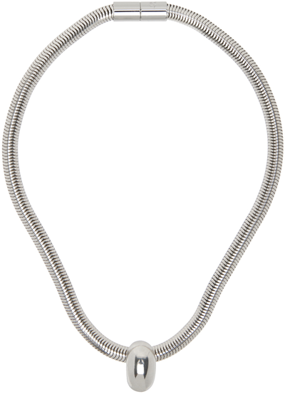 Shop Isabel Marant Silver Ras Du Cou Necklace In 08si Silver