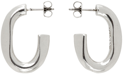 Shop Isabel Marant Silver Hoop Earrings In 08si Silver